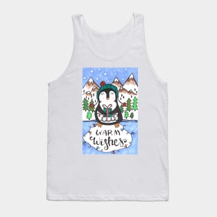 Warm Wishes Holiday Penguin Tank Top